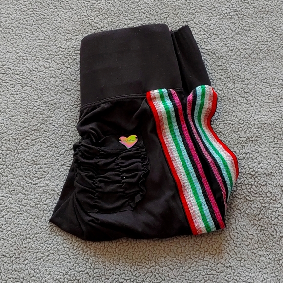 Cute Booty Lounge Pants - NWOT Cute Booty Lounge Black Rainbow Leggings Size Small